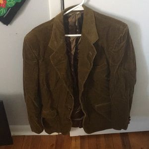 Brown corduroy blazer.